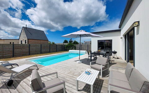Les Lagons du Lividic: Casa, Tetto, Piscina, Materiale Composito, Estate, Ricorrere, Eco Hotel, Terrazza, Shade, Villa
