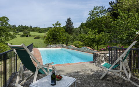 Villa Vigliano: Acqua, Cielo, Pianta, Piscina, Nube, Sedia, Mobili Da Esterno, Albero, Shade, Lotto