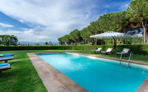 Villa Guamo: Acqua, Nube, Cielo, Pianta, Piscina, Albero, Natura, Blu, Azzurro, Shade