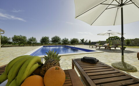 Villa Dalmacija: Cielo, Acqua, Proprietà, Pianta, Costruzione, Shade, Nube, Mobili Da Esterno, Albero, Arecales