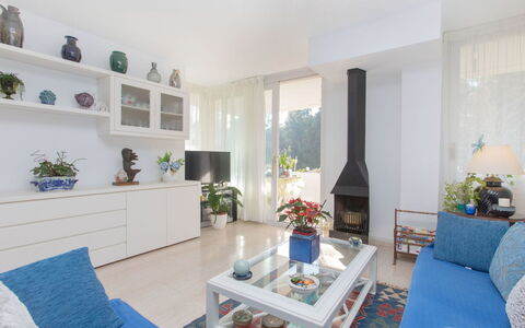 Cala Bona: Pianta, Mobilia, Proprietà, Divano, Blu, Pianta Della Casa, Azzurro, Tavolo, Interior Design, Vaso Di Fiori