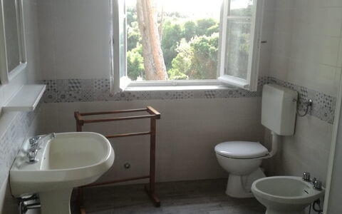 Giannella Holiday Apartment: Idraulico Fixture, Proprietà, Finestra, Lavello, Rubinetto, Lavandino Del Bagno, Bagno, Viola, Costruzione