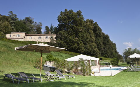 Chianti Resort: Cielo, Pianta, Ombrello, Albero, Shade, Lotto, Tenda, Mobili Da Esterno, Nube, Casa