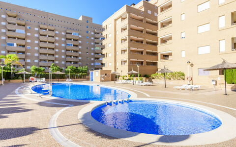 Jardines del Mar Ii - Marina D'Or: Pianta, Shade, Mobili Da Esterno, Albero, Architettura, Immobiliare, Tempo Libero, Comfort, Lettino, Tinte E Ombre
