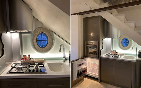Villa Vetice: Cabinetry, Controsoffitto, Interior Design, Illuminazione, Lavello, Cucina Stufa, Cucina, Pavimento, Elettrodomestico Da Cucina, Rubinetto