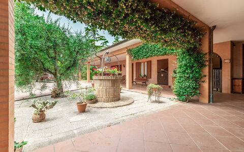 Villa Rosso Corbezzolo: Pianta, Costruzione, Vaso Di Fiori, Pianta Della Casa, Finestra, Porta, Legna, Architettura, Erba, Shade