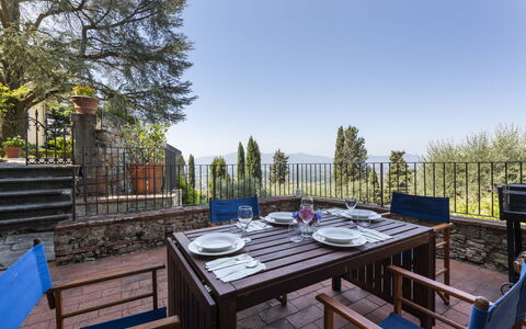 Villa San Gennaro: Cielo, Tavolo, Mobilia, Proprietà, Pianta, Blu, Sedia, Legna, Albero, Architettura