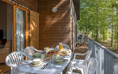 Eppe Sauvage 110: Legna, Villetta, Raccordo, Latifoglie, Portico, Color Legno, Plank, Deck, Log Cabin, Edifici Giardino