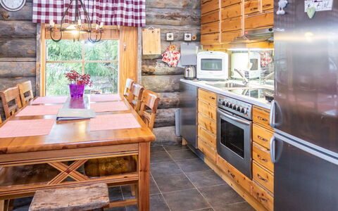 Rukanhippu: Legna, Villetta, Casa, Cucina, Log Cabin, Mobilia, Soffitto, Color Legno, Cucina & Sala Da Pranzo Tavolo, Latifoglie
