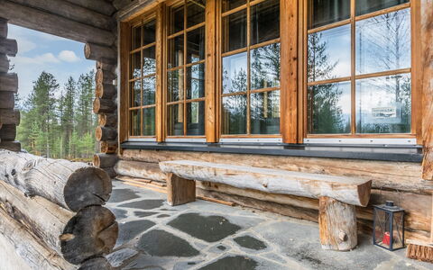 Kultatunturi: Legna, Villetta, Log Cabin, Foresta, Capannone, Edifici Giardino, Larice, Woodland, Color Legno