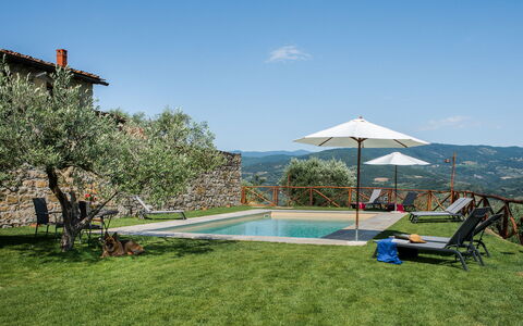 Casa San Piero: Acqua, Cielo, Pianta, Piscina, Shade, Mobili Da Esterno, Albero, Ombrello, Tempo Libero, Costruzione