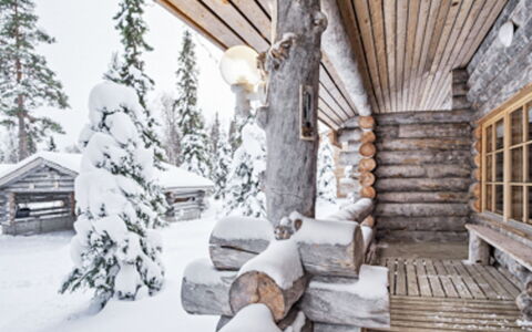 Joikupirtti B: Villetta, Casa, Casa, Edifici Giardino, Raccordo, Log Cabin, Agriturismo, Estate, Capannone, Cortile
