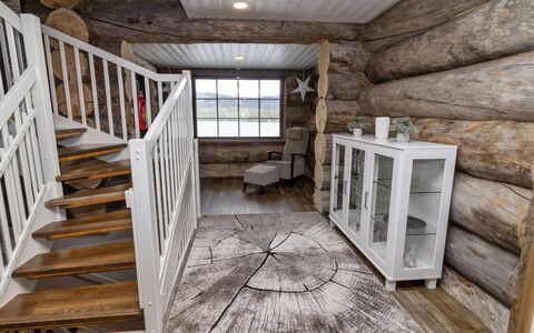 Ruka Panorama: Legna, Neve, Villetta, Inverno, Tetto, Casa, Congelamento, Log Cabin, Raccordo, Pendenza