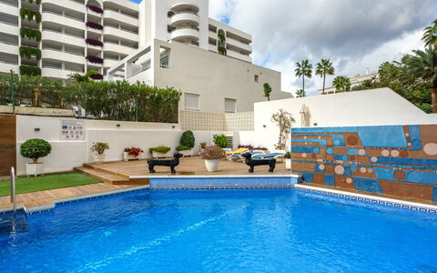 Palm Beach: Acqua, Pianta, Cielo, Nube, Proprietà, Mobilia, Piscina, Costruzione, Azzurro, Blu