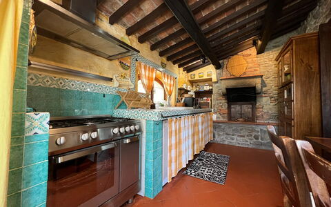Villa Patrizia: Proprietà, Cabinetry, Costruzione, Legna, Controsoffitto, Interior Design, Cucina, Brick, Pavimento, Pavimentazione