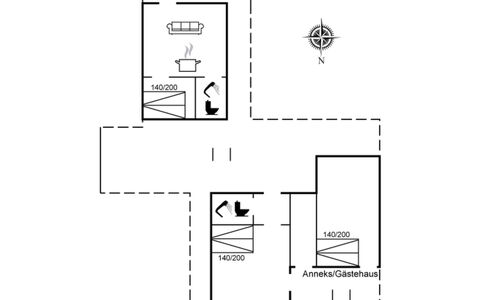Ascen - 300M from the Sea: Zona Residenziale, Arbusto, Casa, Casa, Giardino, Estate, Shade, Landscaping, Prato
