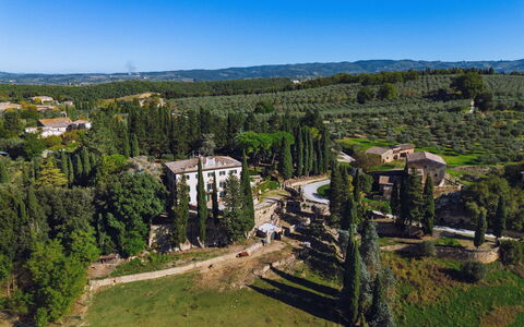 Villa Staggia: Albero, Paesaggio, Arbusto, Estate, Dimora, Landscaping, Sempreverde, Piantagione