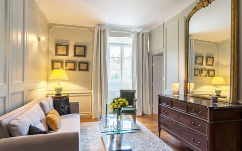 Zenaïde: Costruzione, Finestra, Comfort, Legna, Televisione, Soggiorno, Interior Design, Casa, Divano, Pavimento