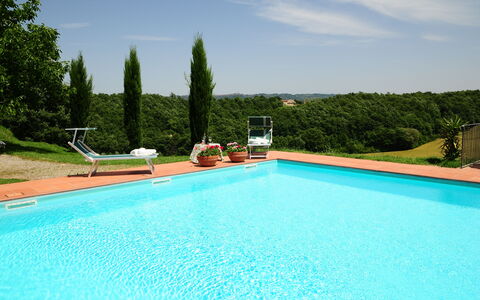 Casale Chieteno: Acqua, Cielo, Pianta, Proprietà, Piscina, Albero, Erba, Rettangolo, Nube