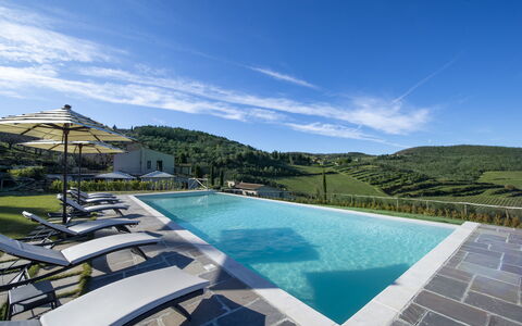Bella Di Panzano: Acqua, Nube, Cielo, Proprietà, Piscina, Pianta, Azzurro, Costruzione, Mobili Da Esterno, Albero