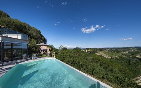 Relais Casa Clara - Roero - Langhe, Piemonte: Nube, Cielo, Acqua, Pianta, Proprietà, Piscina, Costruzione, Azzurro, Corpo D'Acqua, Erba