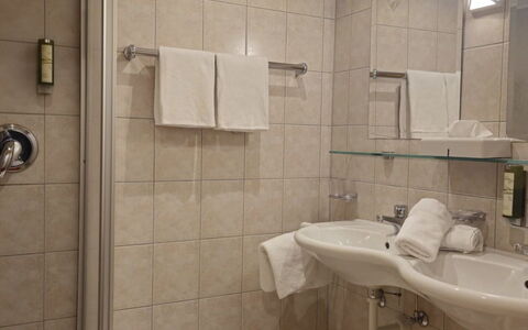 Ischgl 111: Specchio, Proprietà, Idraulico Fixture, Lavello, Bagno, Lavandino Del Bagno, Rubinetto, Costruzione, Pavimento