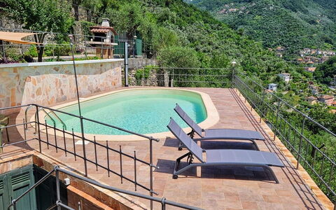 Belvedere, House With Private Pool And Garden, Rec: Acqua, Pianta, Piscina, Sedia, Mobili Da Esterno, Costruzione, Albero, Shade, Corpo D'Acqua, Tempo Libero
