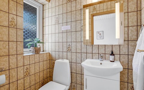 Maleen - 150M to the Fjord: Pavimentazione, Idraulico Fixture, Bagno, Pavimento, Toilet Seat, Interior Design, Gabinetto, Lavello, Piastrella, Idraulico