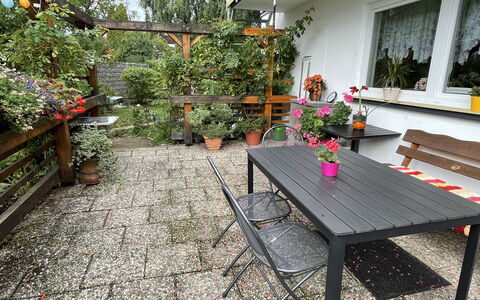 Spatzenparadies: Pianta, Fiore, Proprietà, Costruzione, Vaso Di Fiori, Foglia, Tavolo, Tavolo Esterno, Finestra, Mobili Da Esterno