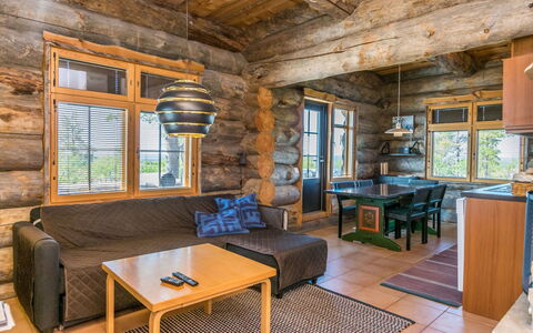Kanerva 1C: Legna, Soffitto, Pavimentazione, Villetta, Casa, Log Cabin, Latifoglie, Color Legno, Camera, Soggiorno