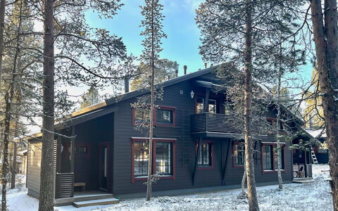 Vuolkuma C: Legna, Neve, Inverno, Villetta, Congelamento, Casa, Log Cabin, Larice, Raccordo