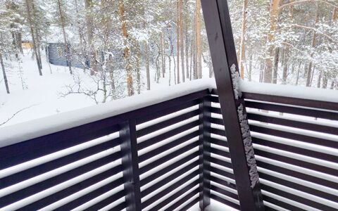 Vuolkuma C: Legna, Neve, Inverno, Villetta, Congelamento, Casa, Log Cabin, Larice, Raccordo
