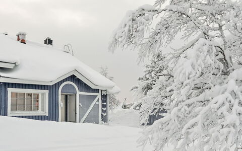 Sinitaivas: Legna, Neve, Inverno, Villetta, Congelamento, Casa, Log Cabin, Larice, Raccordo