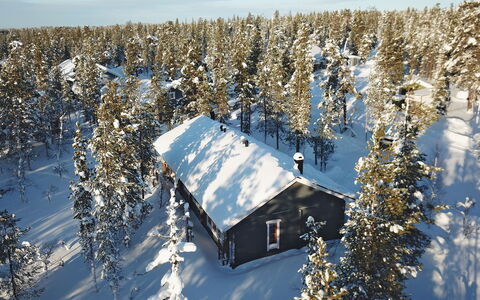 Tunturituuli B: Albero, Neve, Inverno, Casa, Villetta, Tetto, Casa, Congelamento, Foresta