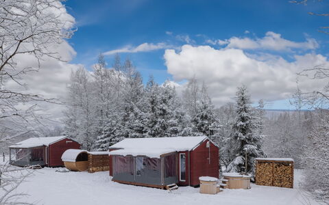 Pod Liščím Kopcem 2+2: Nube, Cielo, Costruzione, Neve, Pianta, Finestra, Casa, Paesaggio Naturale, Albero, Villetta