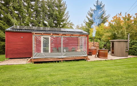 Pod Liščím Kopcem 2+2: Legna, Tetto, Capannone, Villetta, Edifici Giardino, Giardino, Cortile, Raccordo, Backyard, Shade