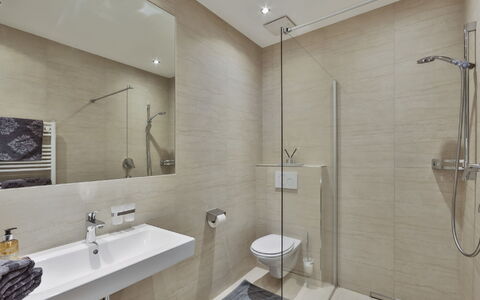 Ischgl 110: Specchio, Idraulico Fixture, Proprietà, Lavello, Soffione Doccia, Bagno, Doccia, Rubinetto, Interior Design, Doccia Bar