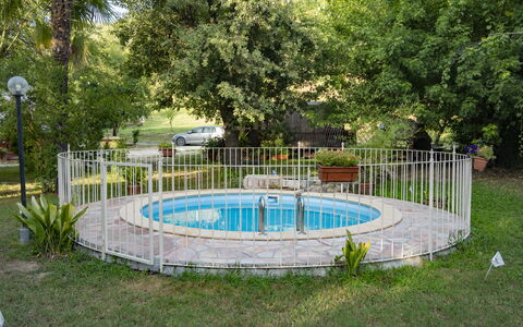 Podere Vallino: Pianta, Albero, Acqua, Recinzione, Shade, Tempo Libero, Home Scherma, Erba, Ricreazione, Piscina