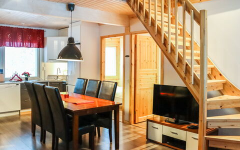 Lampitaival 6A: Mobilia, Interior Design, Pavimentazione, Pavimento, Tavolo, Soffitto, Cucina & Sala Da Pranzo Tavolo, Illuminazione, Sedia, Casa