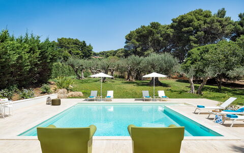 Casa Fiore - Salemi, Sicilia: Acqua, Pianta, Cielo, Proprietà, Mobilia, Piscina, Azzurro, Albero, Mobili Da Esterno, Sedia