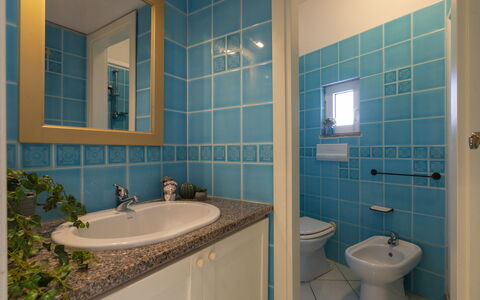 Cala Rossa 1505: Specchio, Rubinetto, Lavandino Del Bagno, Idraulico Fixture, Lavello, Proprietà, Viola, Blu, Bagno, Azzurro