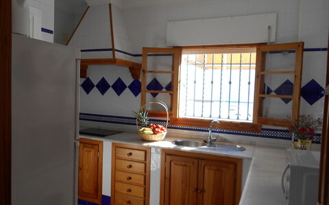 Apartamento Playa De Regla: Cabinetry, Proprietà, Mobilia, Lavandino Della Cucina, Lavello, Rubinetto, Controsoffitto, Finestra, Legna, Cucina