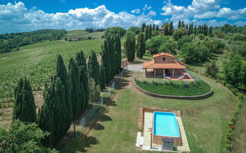 Vineyard’s Cottage With Pool, Ac, Wifi - Siena: Nube, Cielo, Pianta, Paesaggio Naturale, Lotto, Albero, Vegetazione, Erba, Paesaggio, Area Rurale