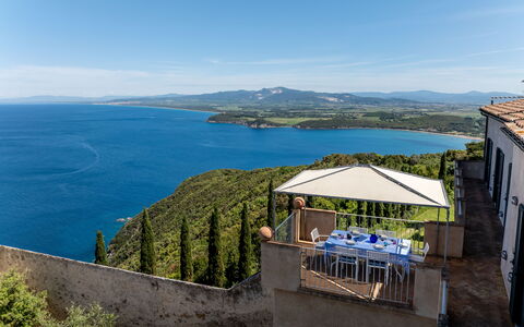 Sunset Sea View, Baratti, Populonia, Wifi, Ac: Blu, Corpo D'Acqua, Orizzonte, Costiera E Morfologie Oceanic, Costa, Mare, Oceano, Lago, Baia