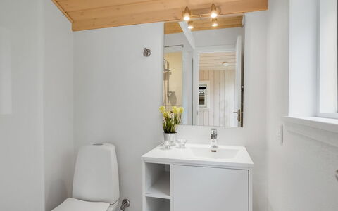 Famke - 1Km from the Sea: Interior Design, Idraulico Fixture, Parete, Pavimentazione, Lavello, Pavimento, Lavandino Del Bagno, Bagno, Legna, Soffitto