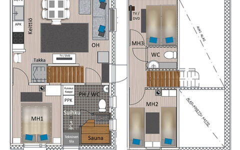 Golfarinkunnas 7B: Mobilia, Interior Design, Pavimentazione, Pavimento, Tavolo, Soffitto, Cucina & Sala Da Pranzo Tavolo, Illuminazione, Sedia, Casa
