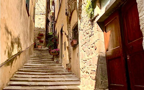 Vicolo Della Scala Rooms: Costruzione, Legna, Manto Stradale, Casa, Pianta, Le Scale, Pavimentazione, Quartiere, Vicolo, Tinte E Ombre