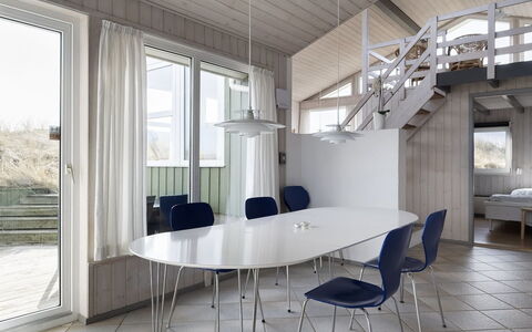 Merta - 150M from the Sea: Interior Design, Pavimentazione, Mobilia, Pavimento, Soffitto, Cucina & Sala Da Pranzo Tavolo, Sala Da Pranzo, Sedia, Lampada