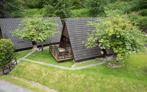 Loch Lochy Retreat: Villetta, Tetto, Area Rurale, Raccordo, Log Cabin, Capanna, Giardino, Edifici Giardino, Backyard, Cortile