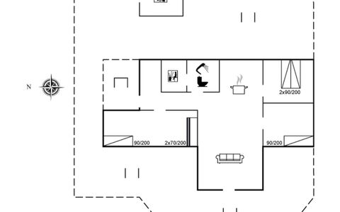 Frithger - 250M from the Sea: Cucina, Controsoffitto, Elettrodomestico Da Cucina, Pavimentazione, Cabinetry, Interior Design, Apparecchio Major, Pavimento, Casa, Mobilia